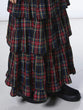 Check teared ruffle skirt
