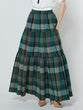 Checked tiered skirt