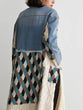 Denim and knit docking coat