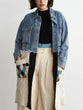Denim and knit docking coat