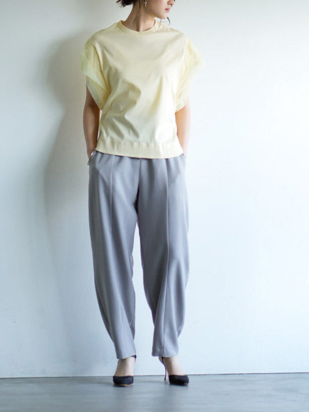 Mesh twist sleeve pullover