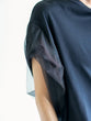 Mesh twist sleeve pullover