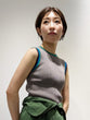 Ribbed color knit tank top