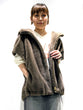 Hooded eco-fur jacket
