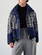 Lamé tweed puffer coat