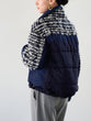 Lamé tweed puffer coat