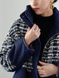 Lamé tweed puffer coat