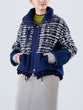 Lamé tweed puffer coat