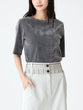 Mesh velour pullover