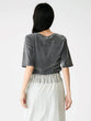 Mesh velour pullover