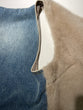 Fur x denim short vest