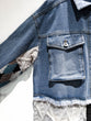 Denim and knit docking coat