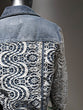 Lace-docked denim jacket