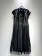 Shirt dress with tulle