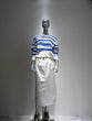 Center-switched cotton knit