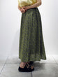 Floral print gathered skirt