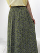 Floral print gathered skirt