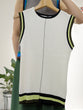 Ribbed color knit tank top