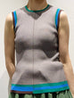 Ribbed color knit tank top