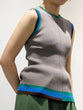 Ribbed color knit tank top