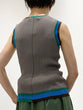 Ribbed color knit tank top