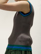 Ribbed color knit tank top