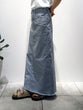 Denim maxi tight skirt