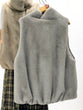 Stand Collar Eco Fur Gilet