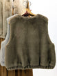 Eco-fur short gilet