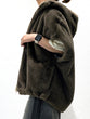 Hooded eco-fur jacket
