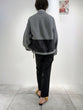 Sheer knit cardboard blouson