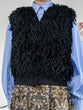 Mixed fur vest