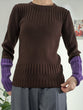Color Block Rib Knit