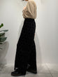 Velvet dot lace wide pants