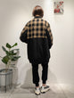 Block Check Long Blouson