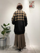 Block Check Long Blouson