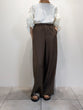 リネンライクラインワイドパンツ