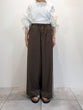 リネンライクラインワイドパンツ