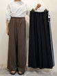 リネンライクラインワイドパンツ