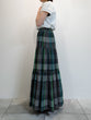 Checked tiered skirt