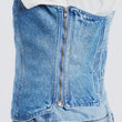 Ruched denim bustier