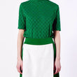Jacquard high neck knit