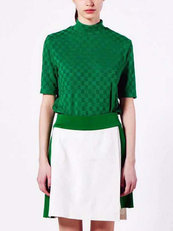 Jacquard high neck knit