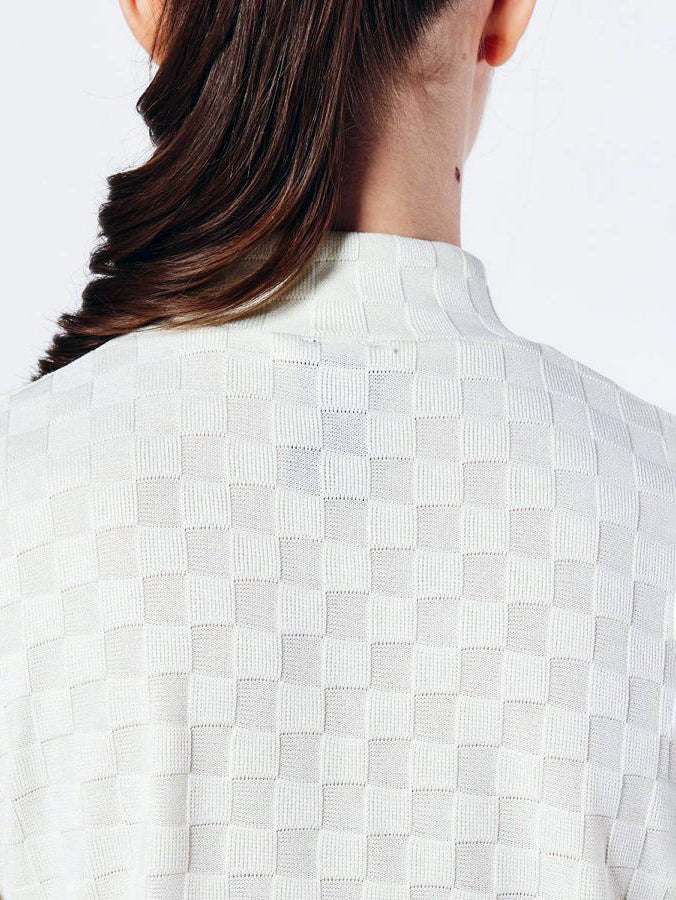 Jacquard high neck knit