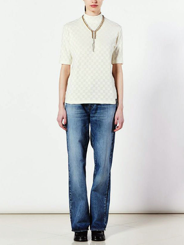Jacquard high neck knit