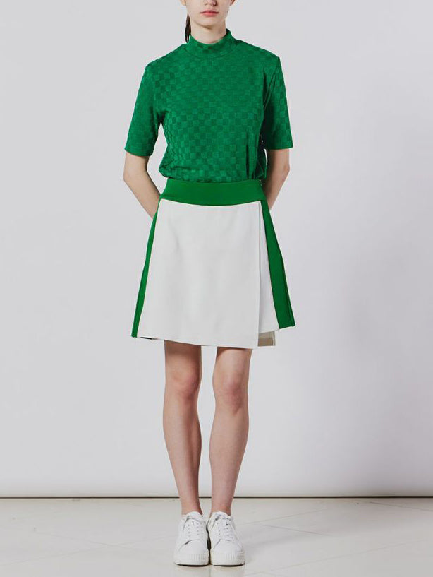 Jacquard high neck knit