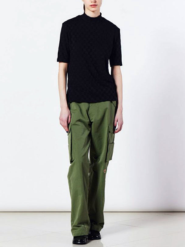 Jacquard high neck knit