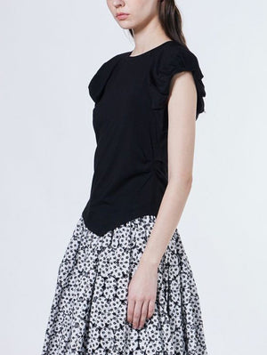 Frill sleeve pullover