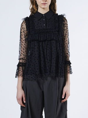 Soft tulle heart blouse