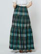 Checked tiered skirt